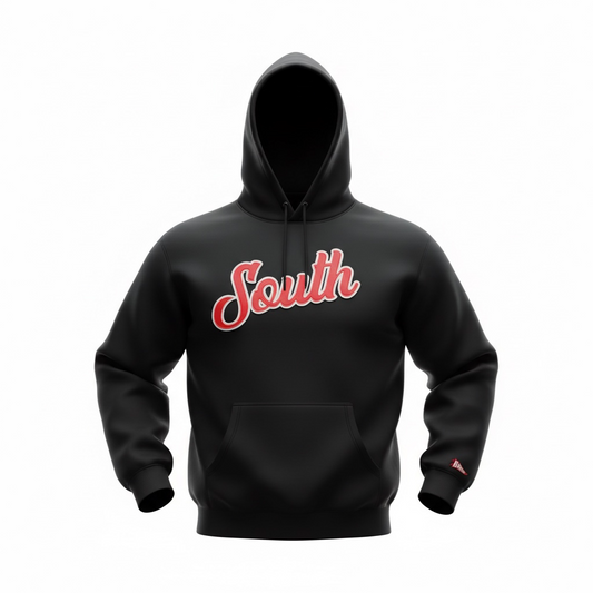 V-Day South Script Hoodie -Black/Red/Pink