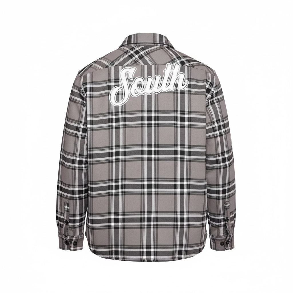 South Script Flannel Jacket (Dark Grey)