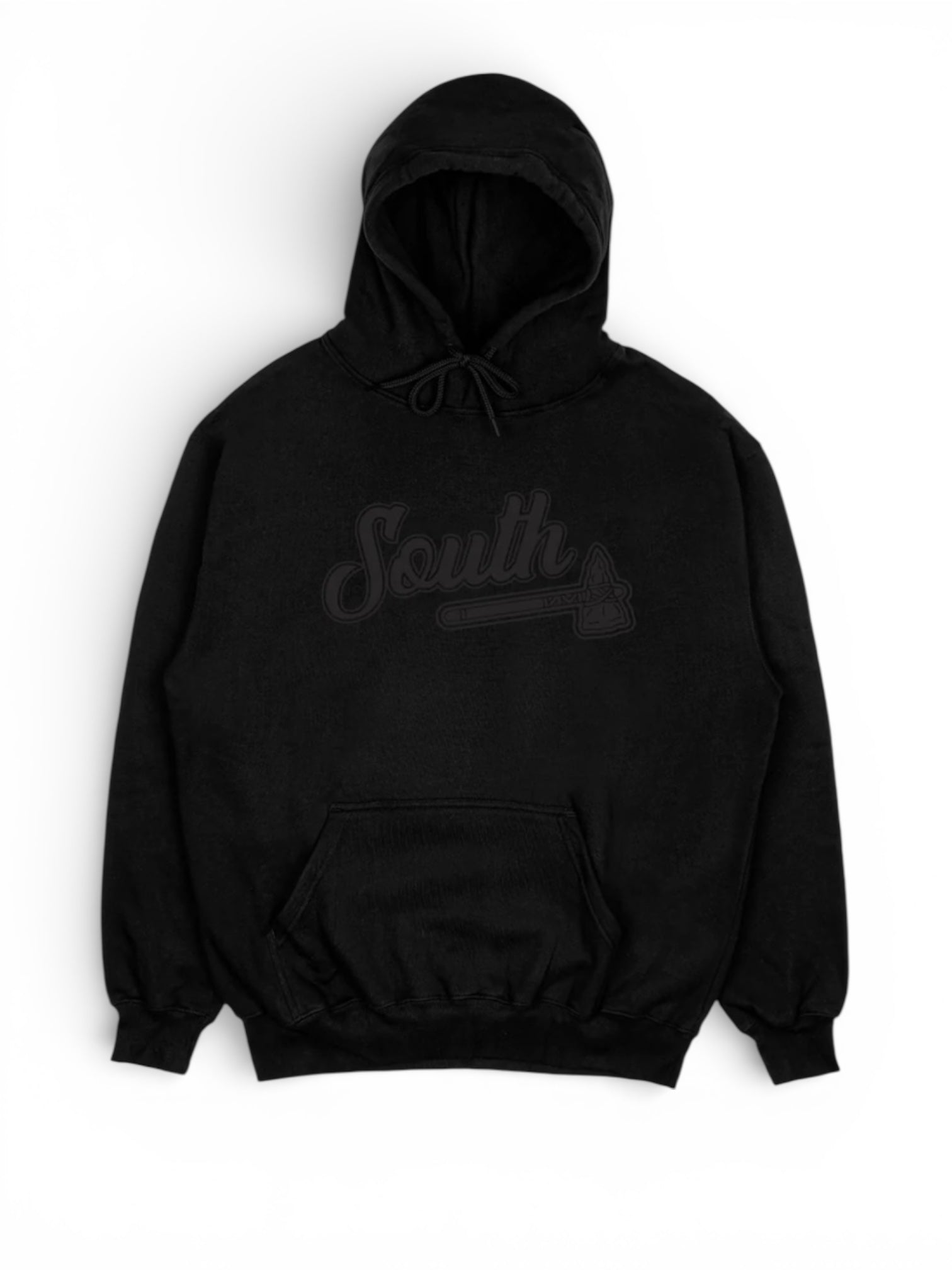 Black Print Tomahawk Hoodie - Black/Black