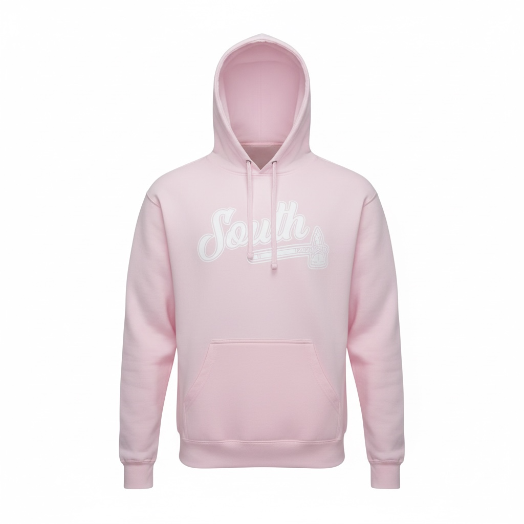 White Print Classic Tomahawk Hoodie - Pink/White