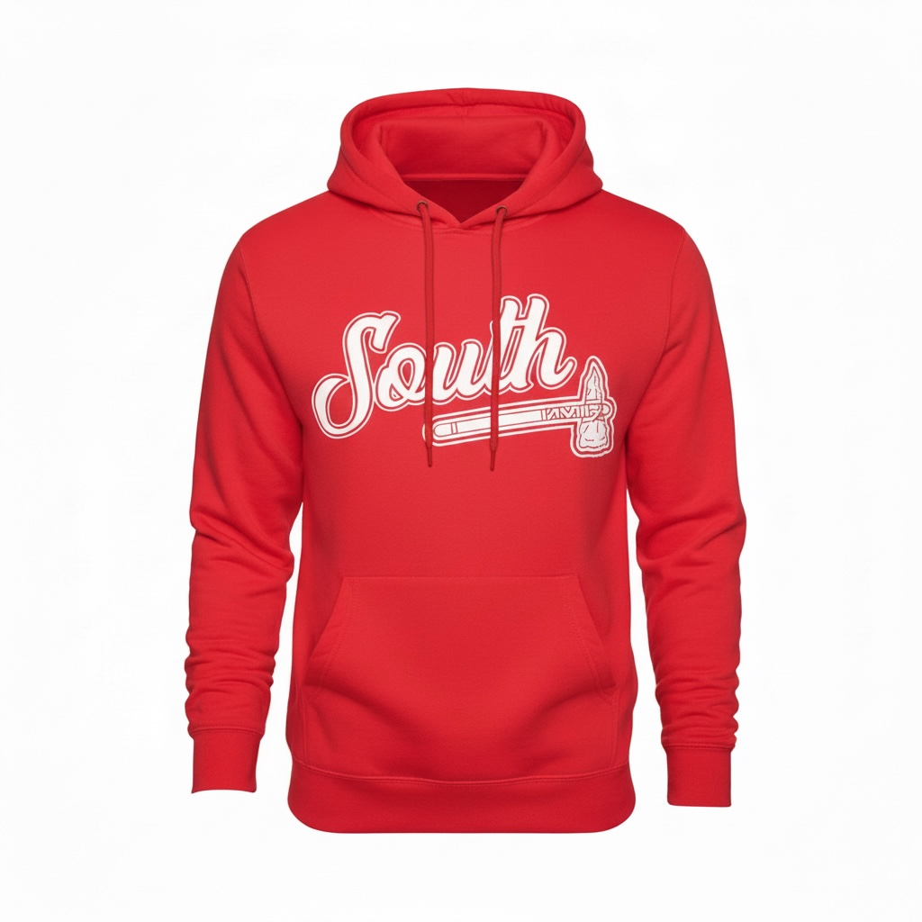 White Print Classic Tomahawk Hoodie - Red/White