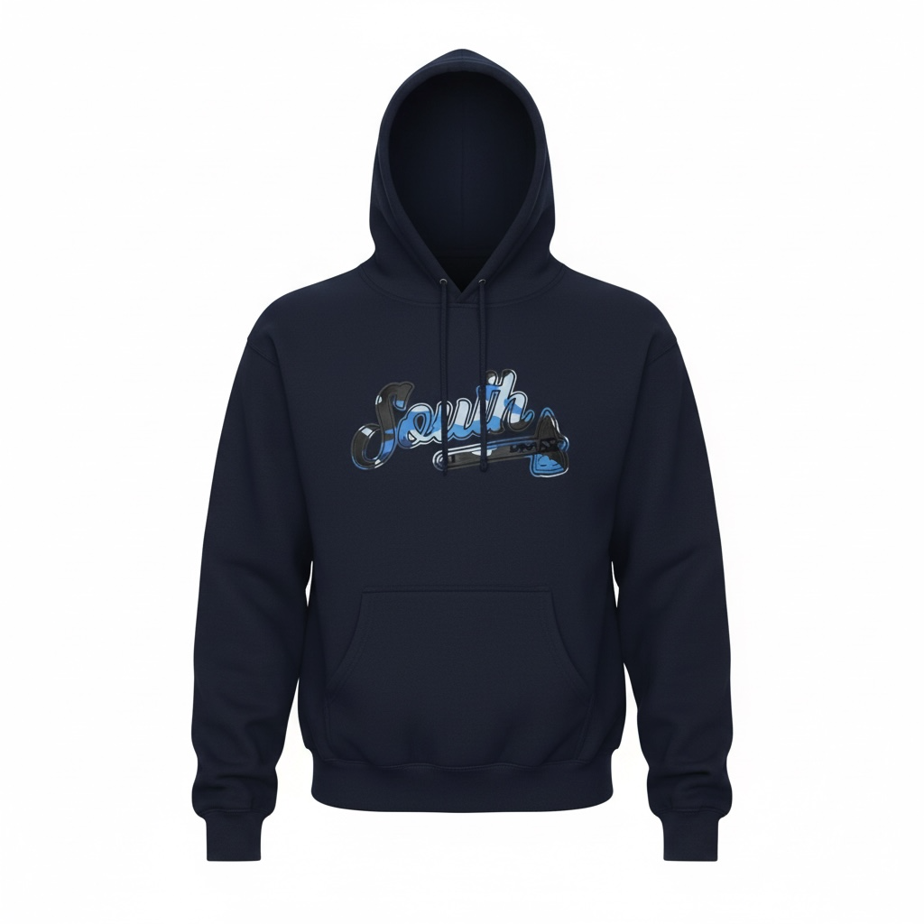 Tomahawk Blue Camo Midweight Hoodie (Navy/Blue)