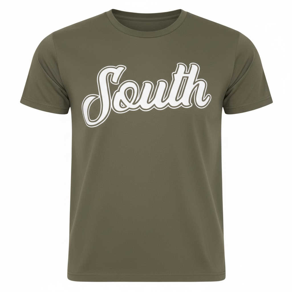 Classic South Logo Tee (Army Green/White)