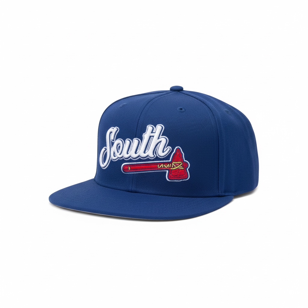 "South Tomahawk" Snapback Hat (Navy/Red/White)