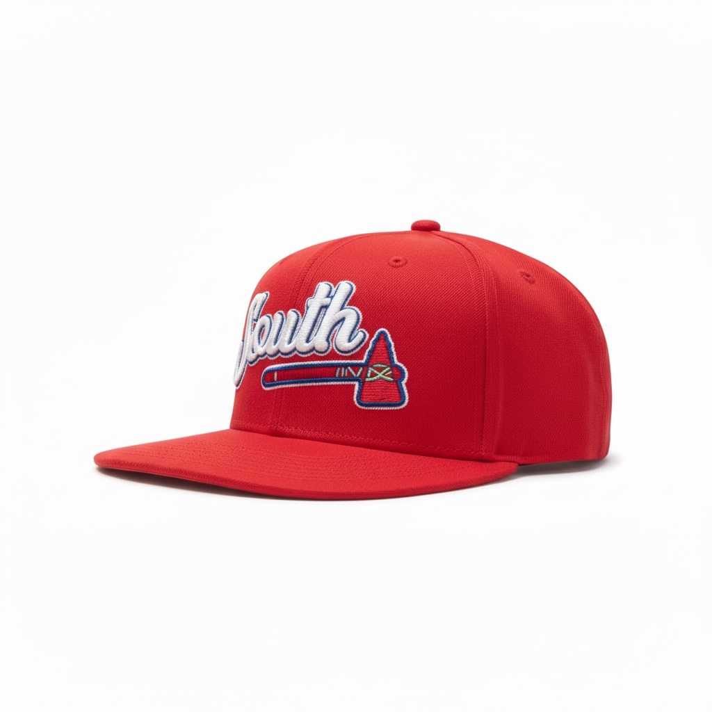 "South Tomahawk" Snapback Hat (Red/White)