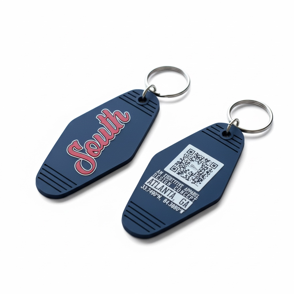 South Script Keychain (Navy)