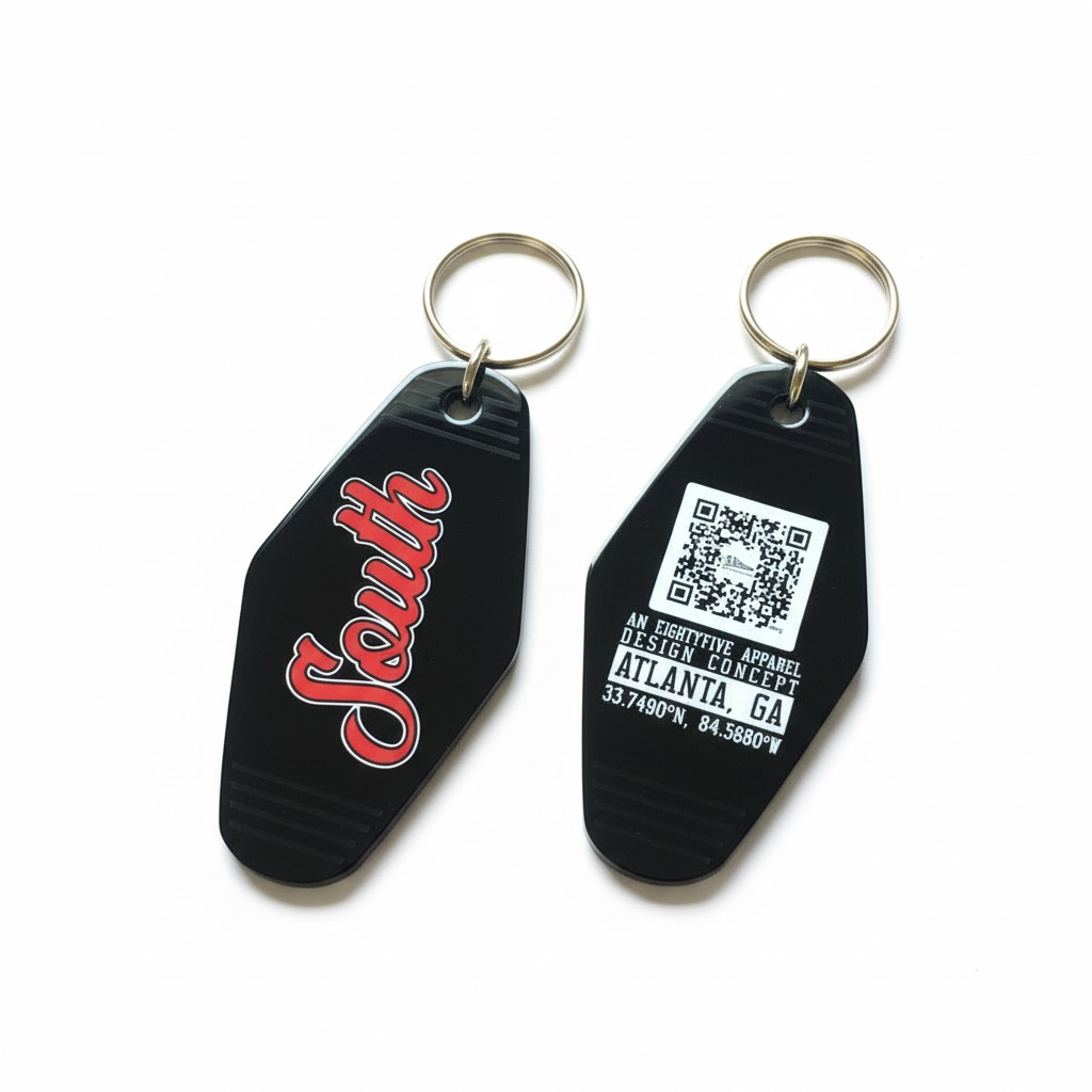 South Script Keychain (Black)