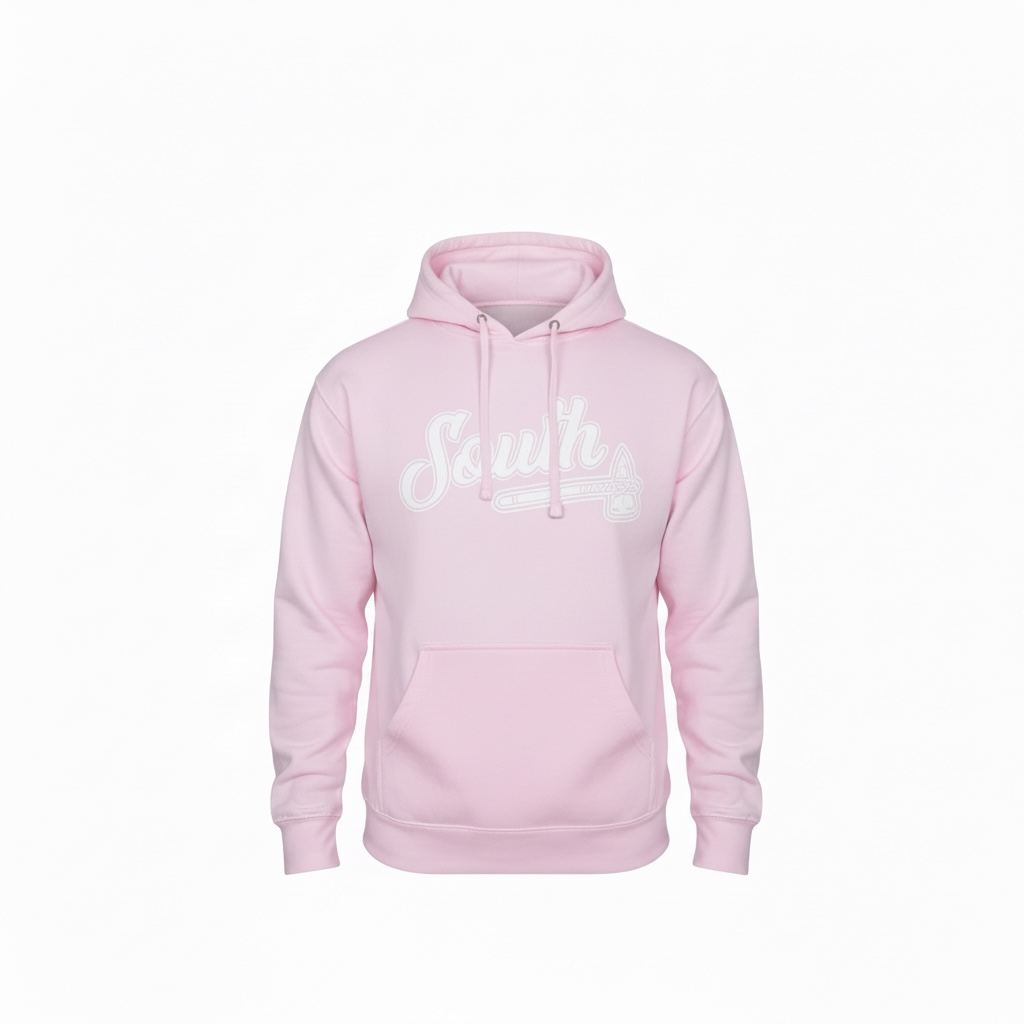 White Print Classic Tomahawk Hoodie - Pink/White