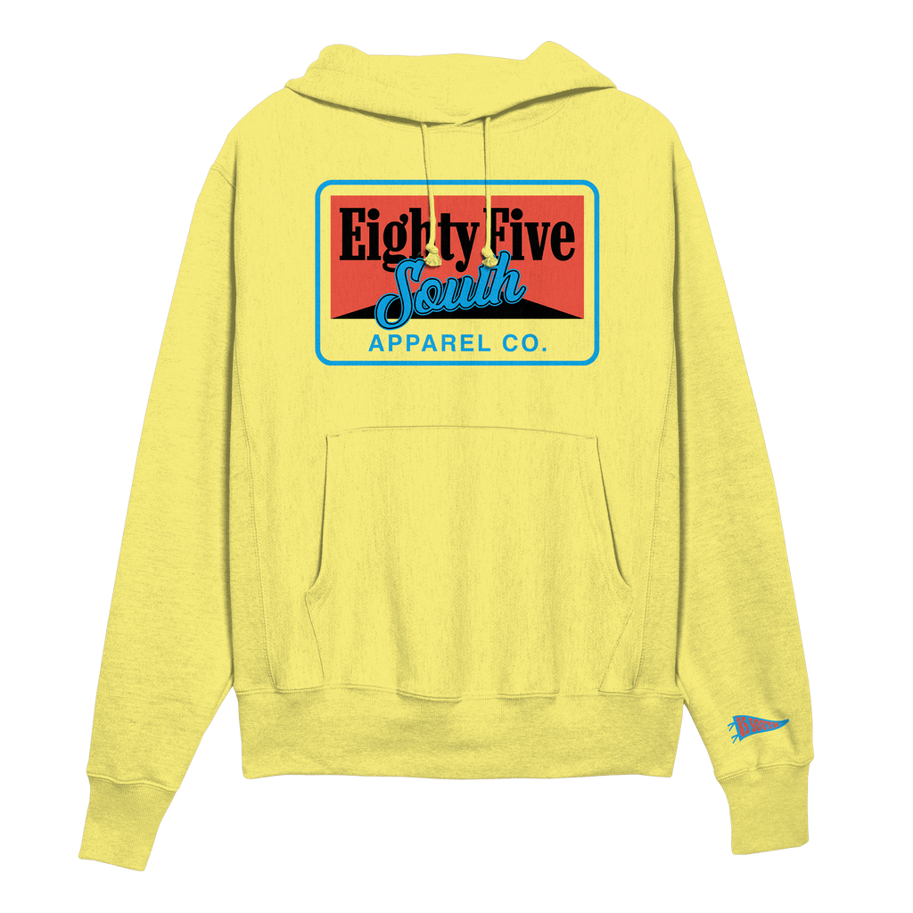 B1- Retro Cig Badge Hoodie - Yellow/Orange