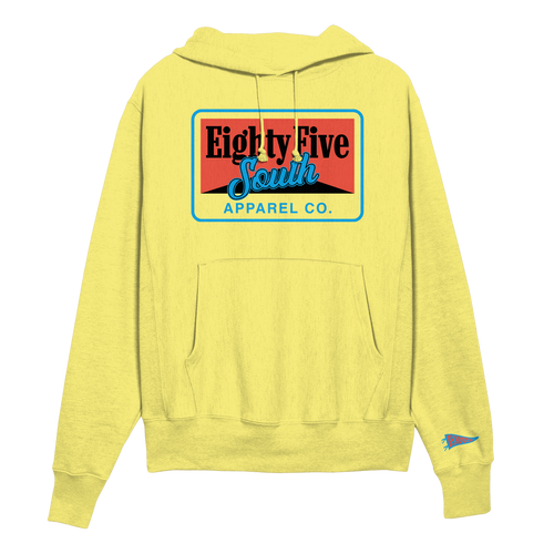 B1- Retro Cig Badge Hoodie - Yellow/Orange
