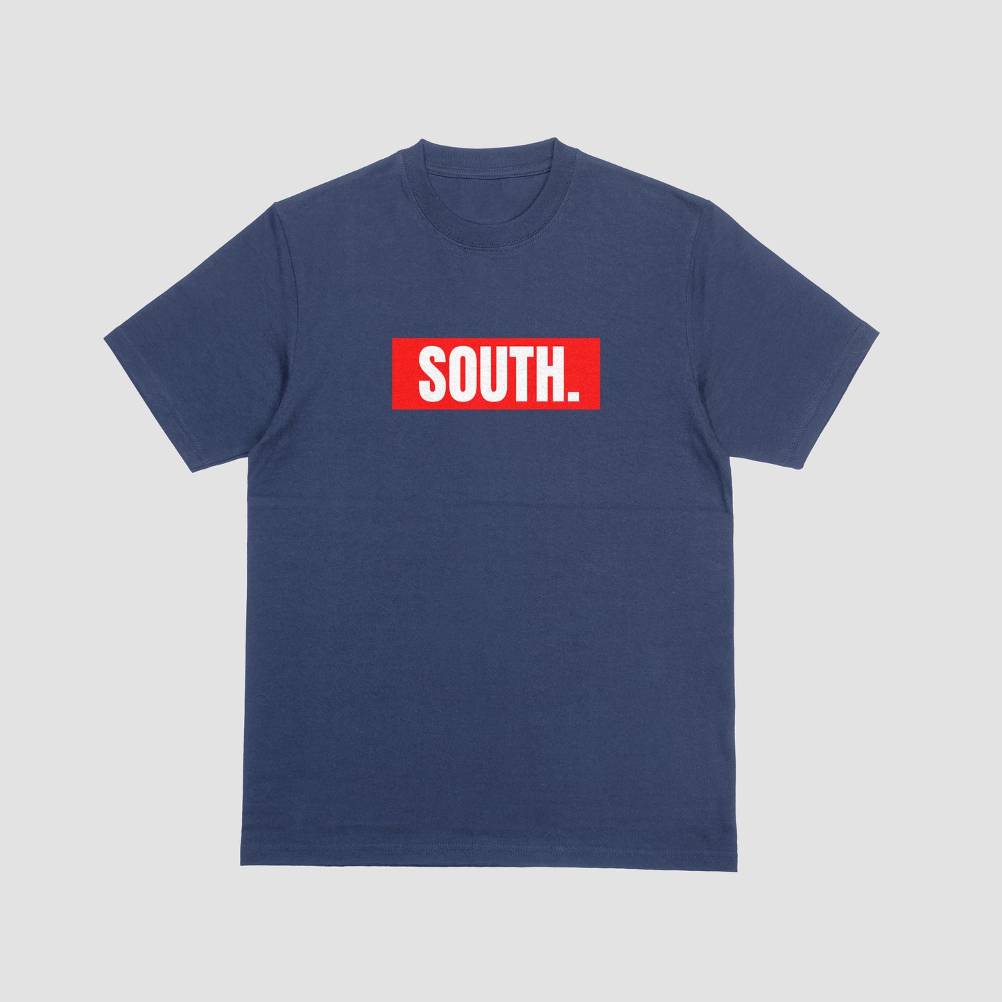 Small South Box Tee (Navy/Red/White)