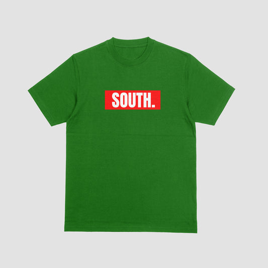 Small South Box Tee (Green/Red/White)
