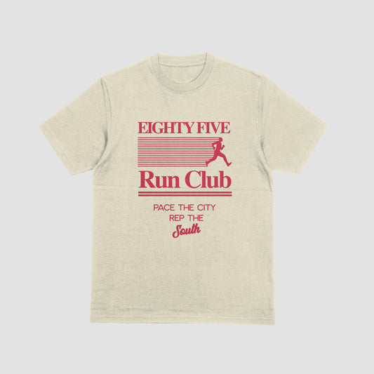 Eighty Five Run Club Tee (Natural/Red)