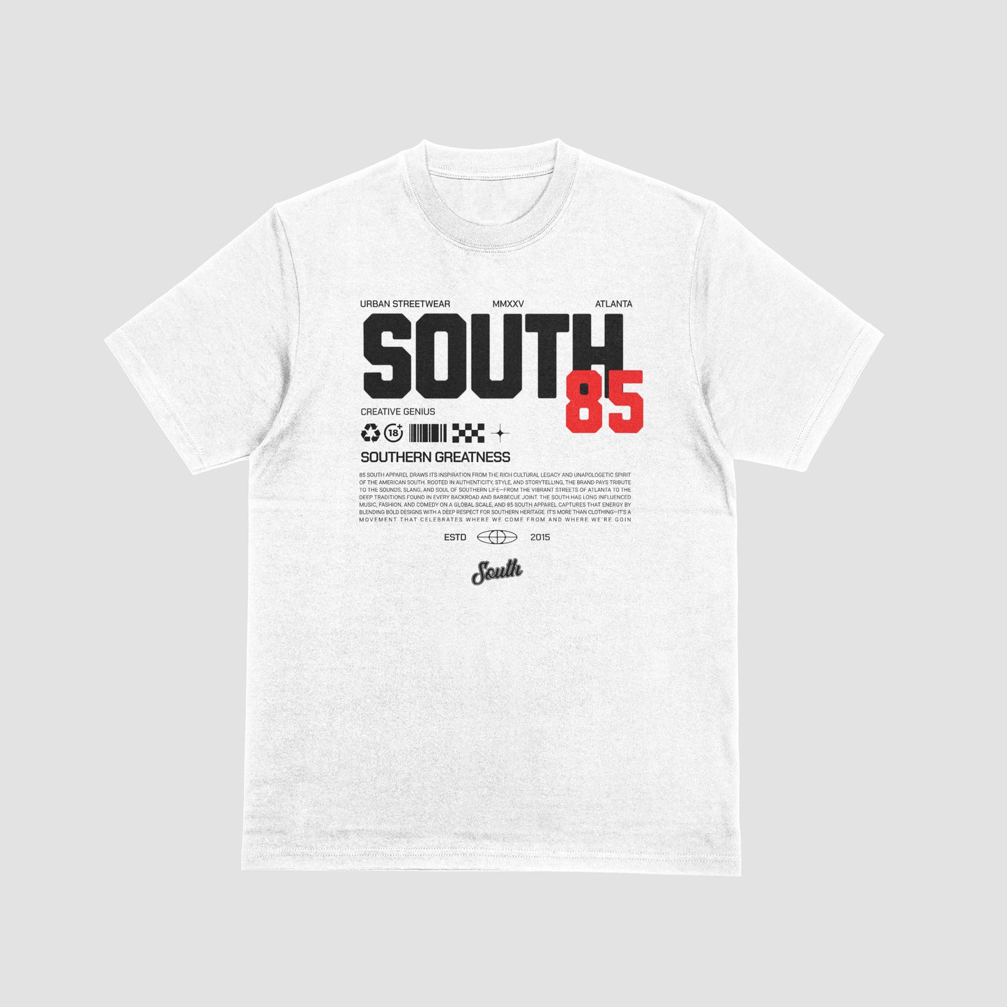Southern Greatness Tee (White/Black/Red)