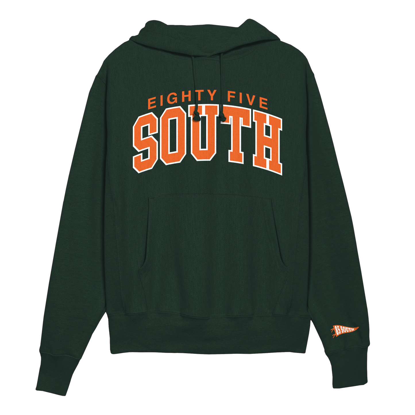 D2- South College Arch Hoodie - Forest Green/Orange