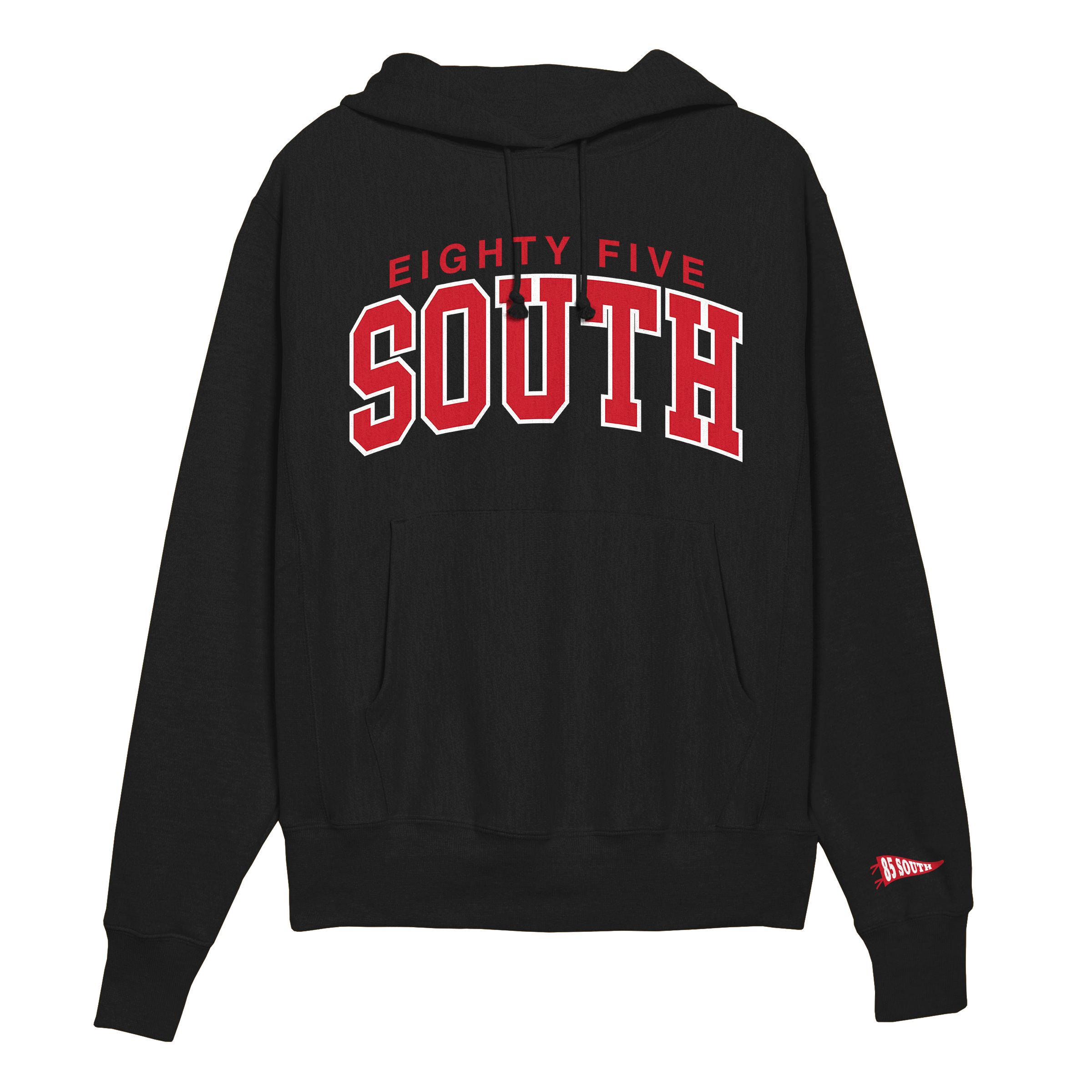 C4 - South College Arch Hoodie - Black/Red