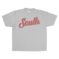 South Script SS Tee - Grey/Orange