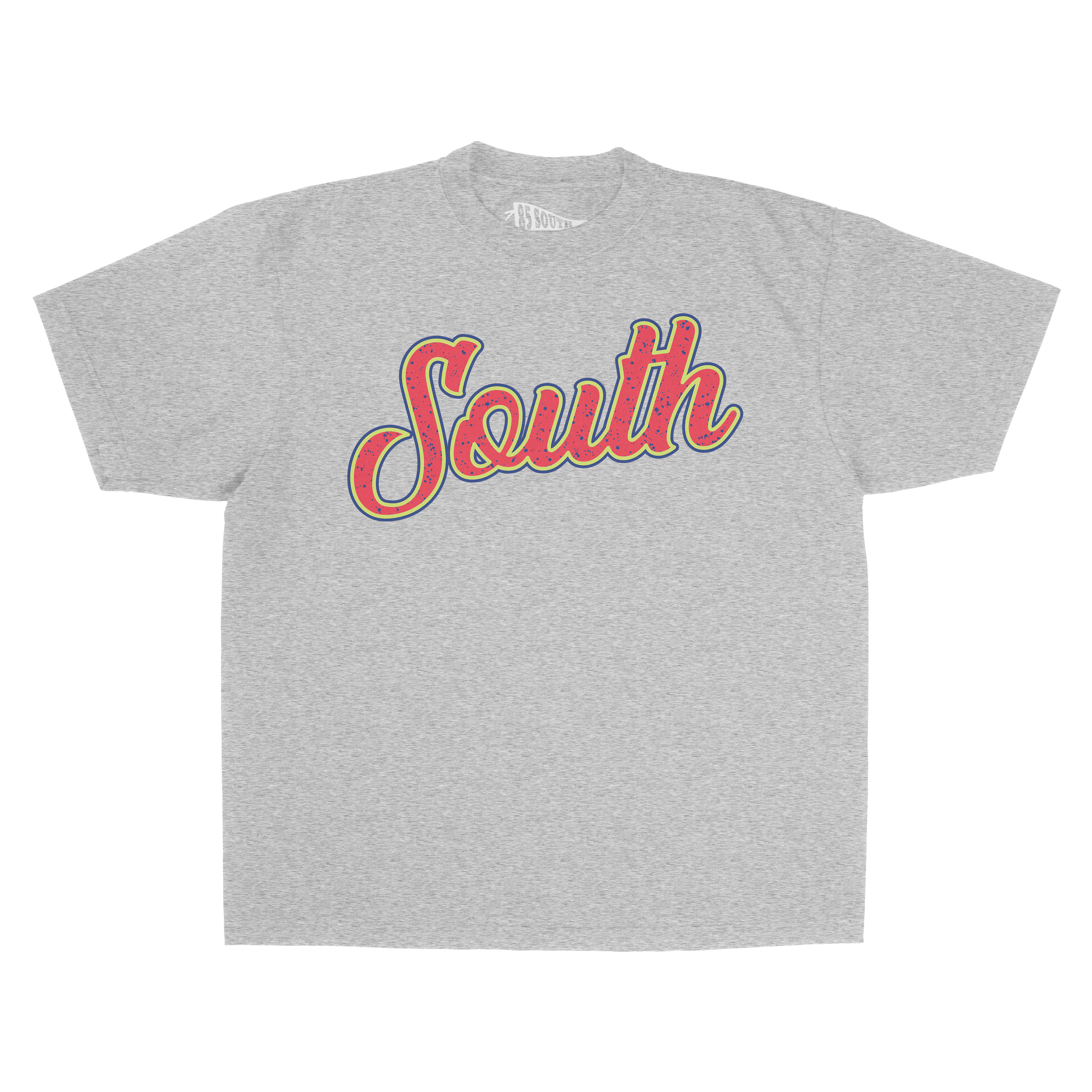 South Script SS Tee - Grey/Orange