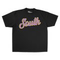 South Script SS Tee - Black/Purple