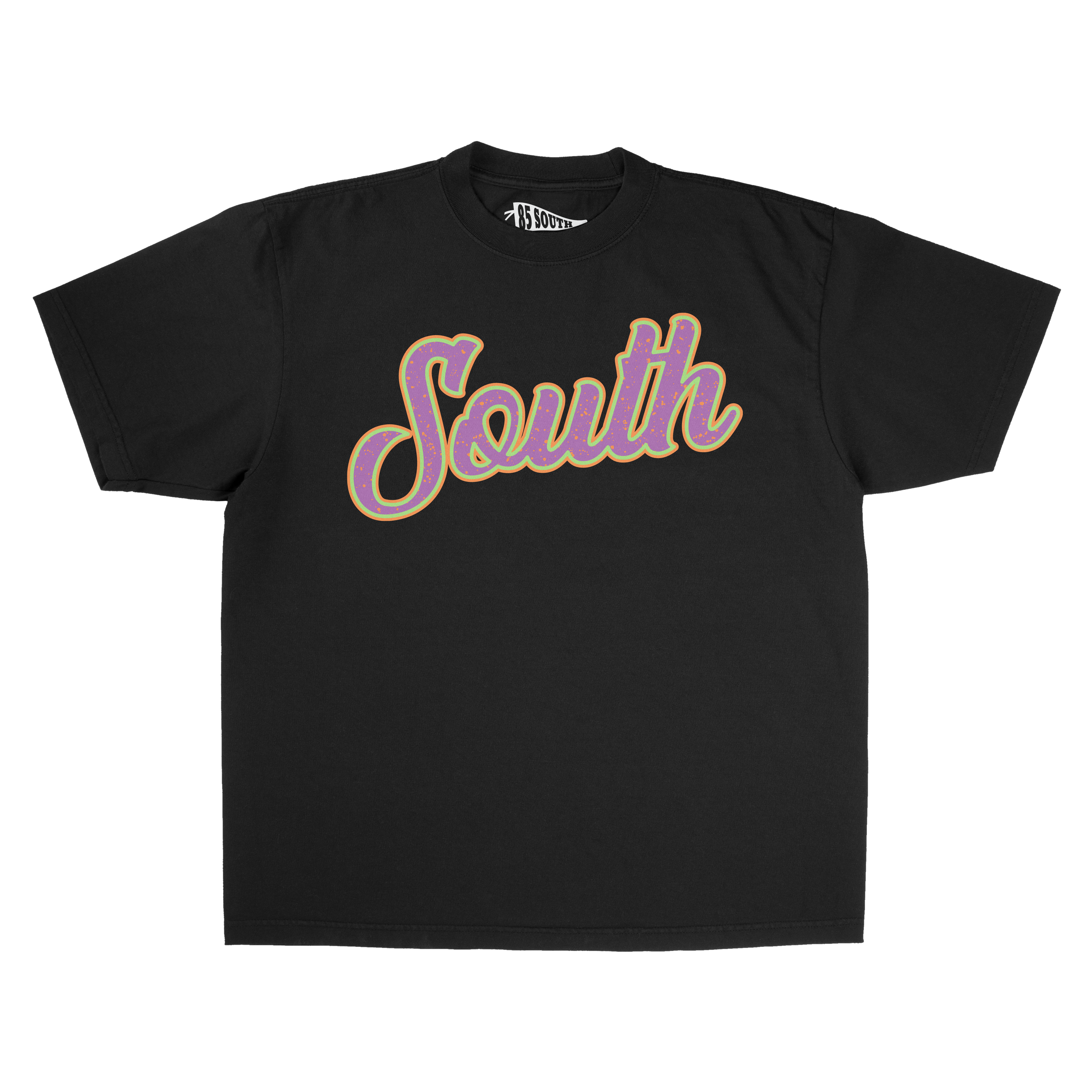 South Script SS Tee - Black/Purple