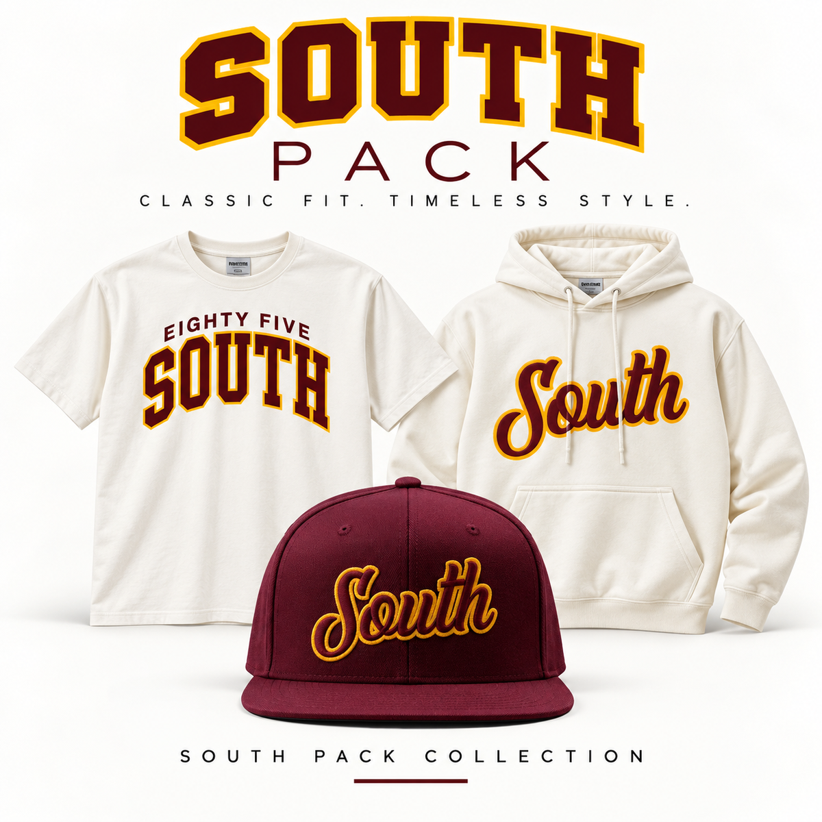 MAROON/GOLD SOUTH PACK