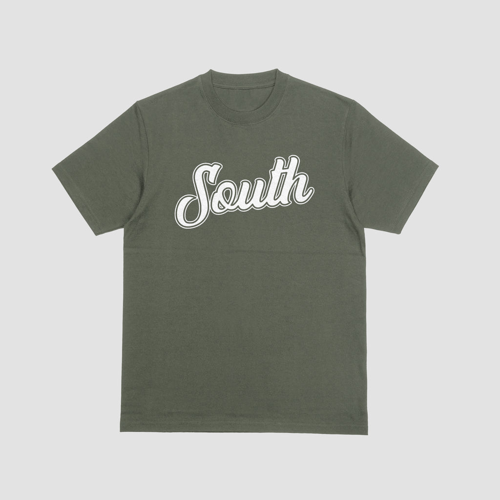 Classic South Logo Tee (Army Green/White)