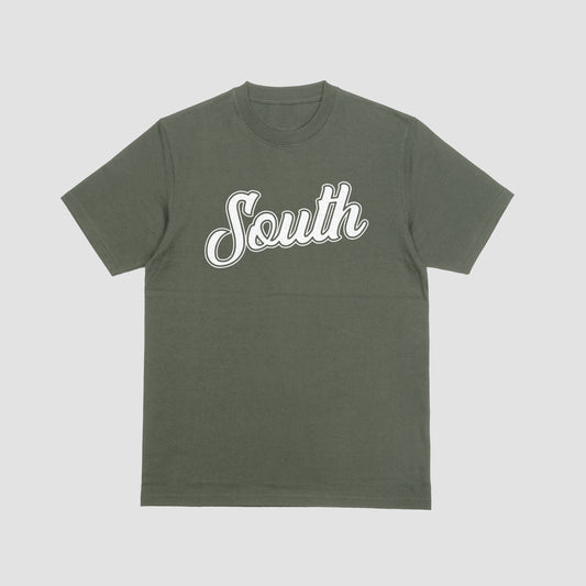 Classic South Logo Tee (Army Green/White)