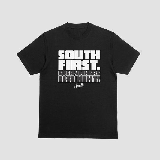 "South First" Tee (Black/White)