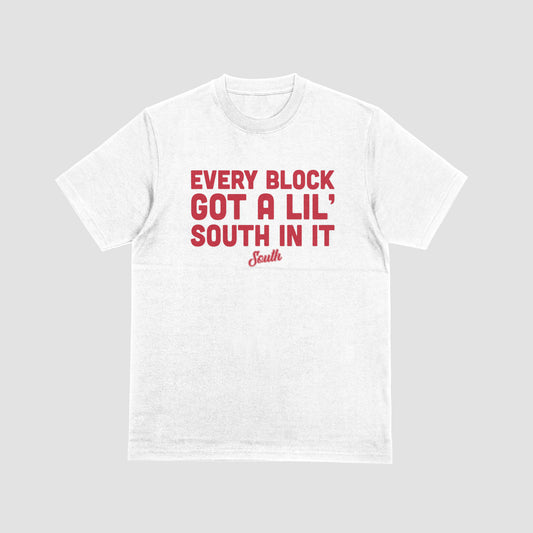 Every Block Tee (White/Red)