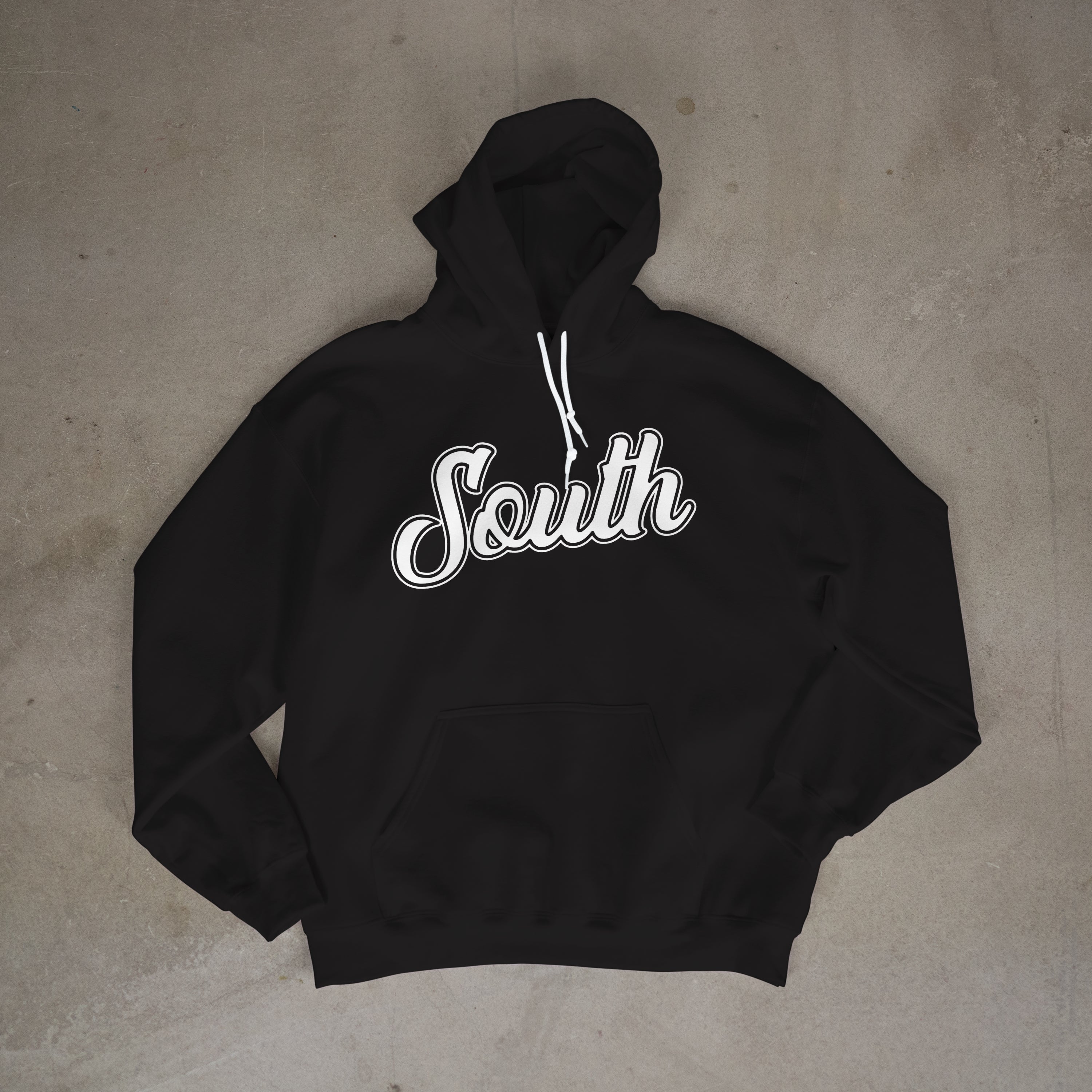 Classic South Hoodie (Black/White)