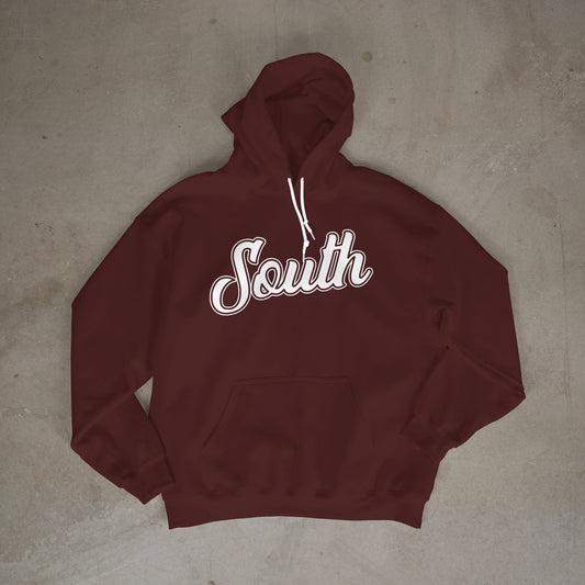 Classic South Hoodie (Maroon/White)