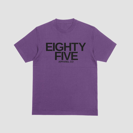 "Eighty Five" Plain Logo Tee (Purple/Black)