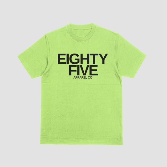 "Eighty Five" Plain Logo Tee (Lime/Black)