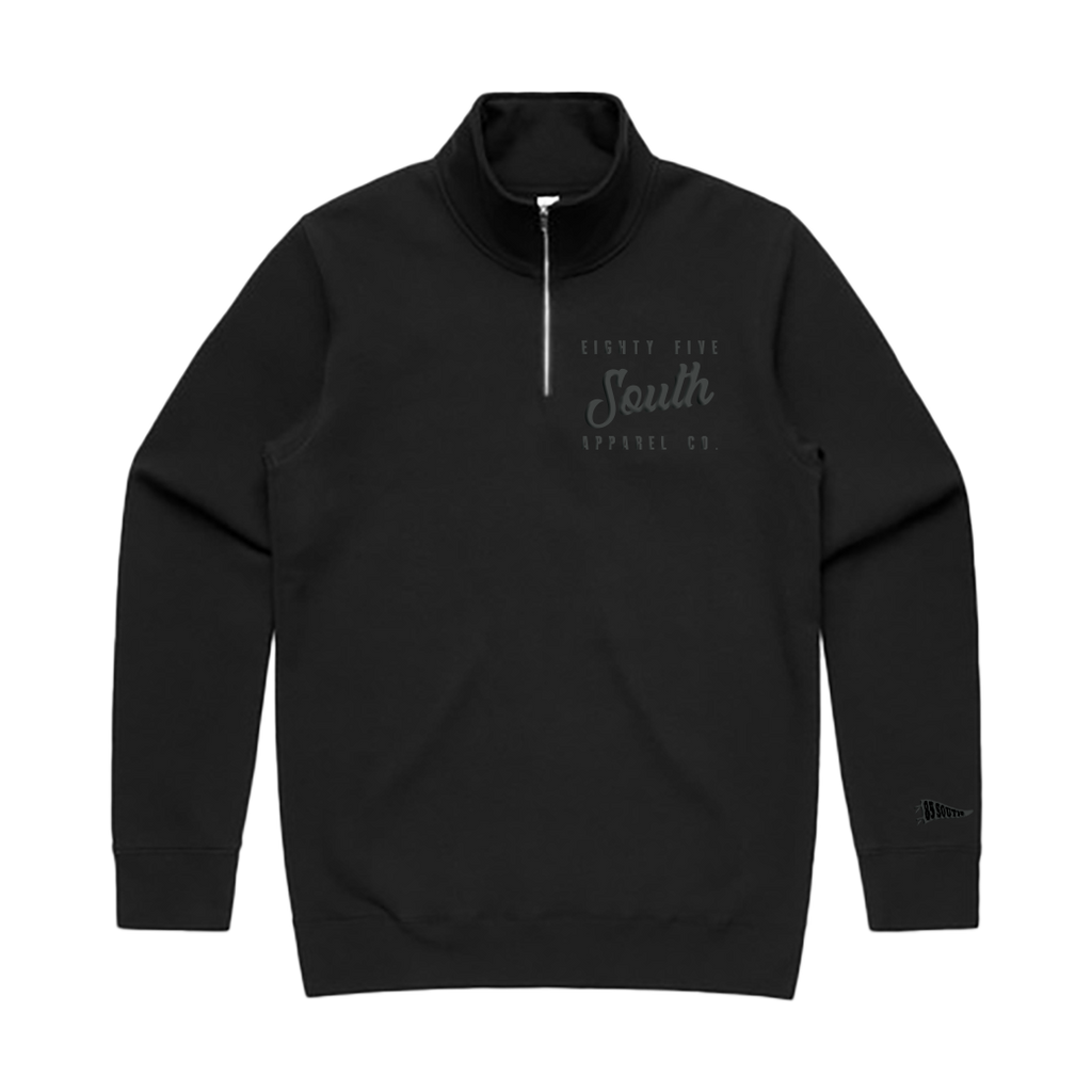 Premium Embroidered Quarter Zips | Black (Limited Edition)
