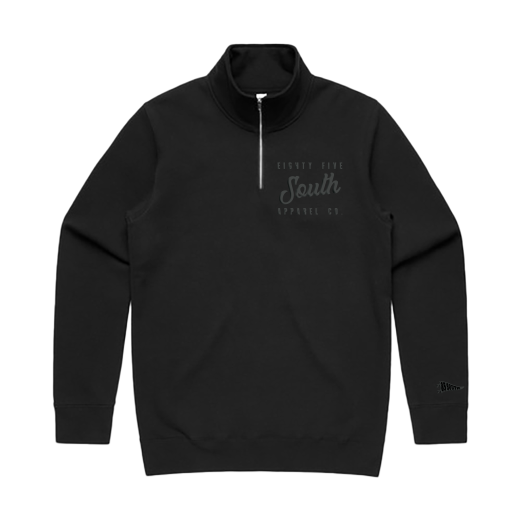 Premium Embroidered Quarter Zips | Black (Limited Edition)