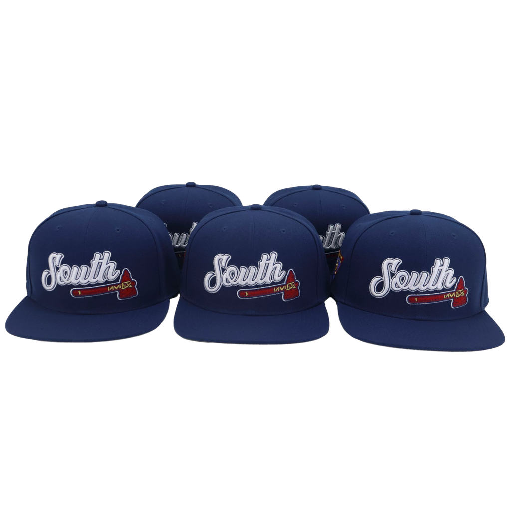 "South Tomahawk" Snapback Hat (Navy/Red/White)