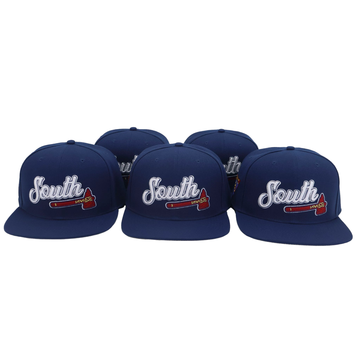 "South Tomahawk" Snapback Hat (Navy/Red/White)