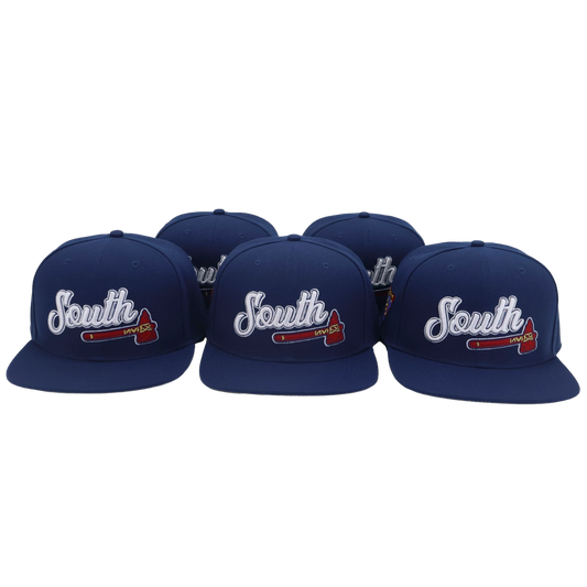 "South Tomahawk" Snapback Hat (Navy/Red/White)