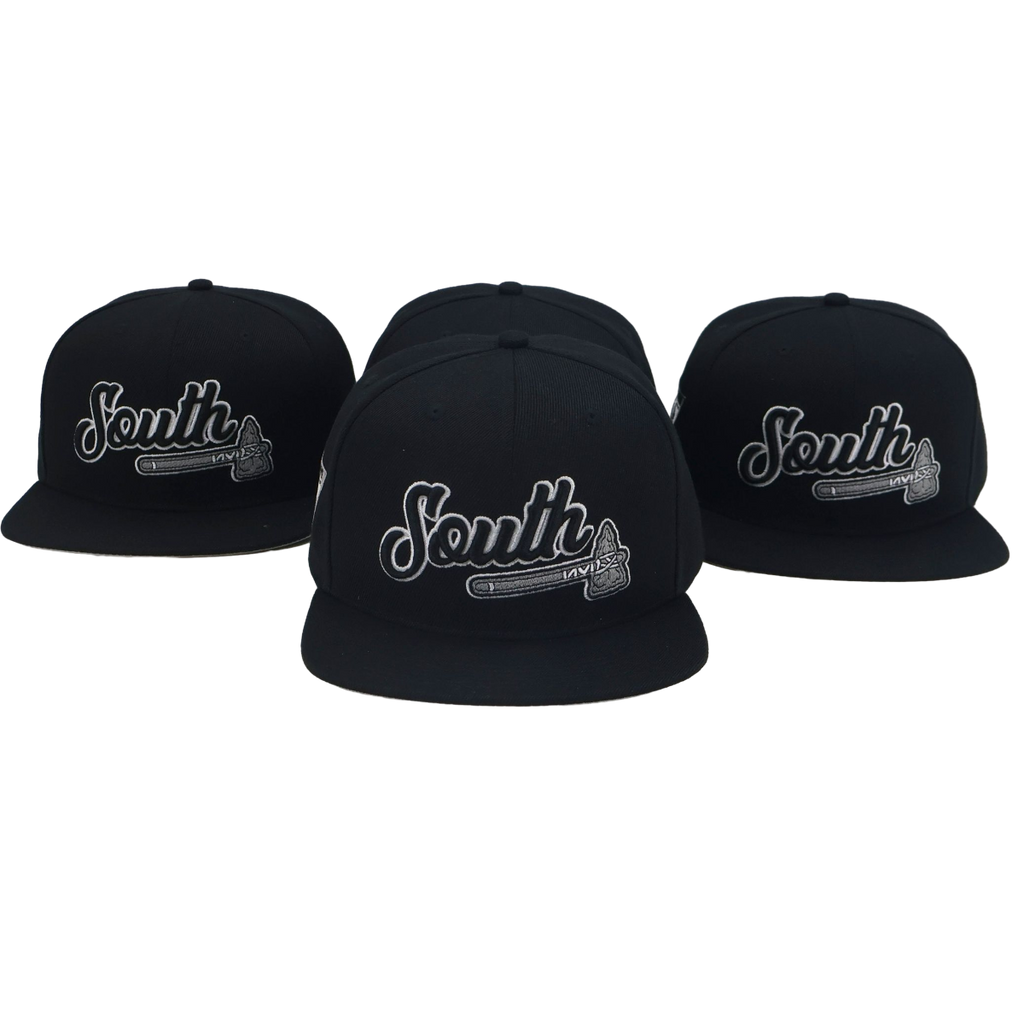 "South Tomahawk" Snapback Hat (Black)