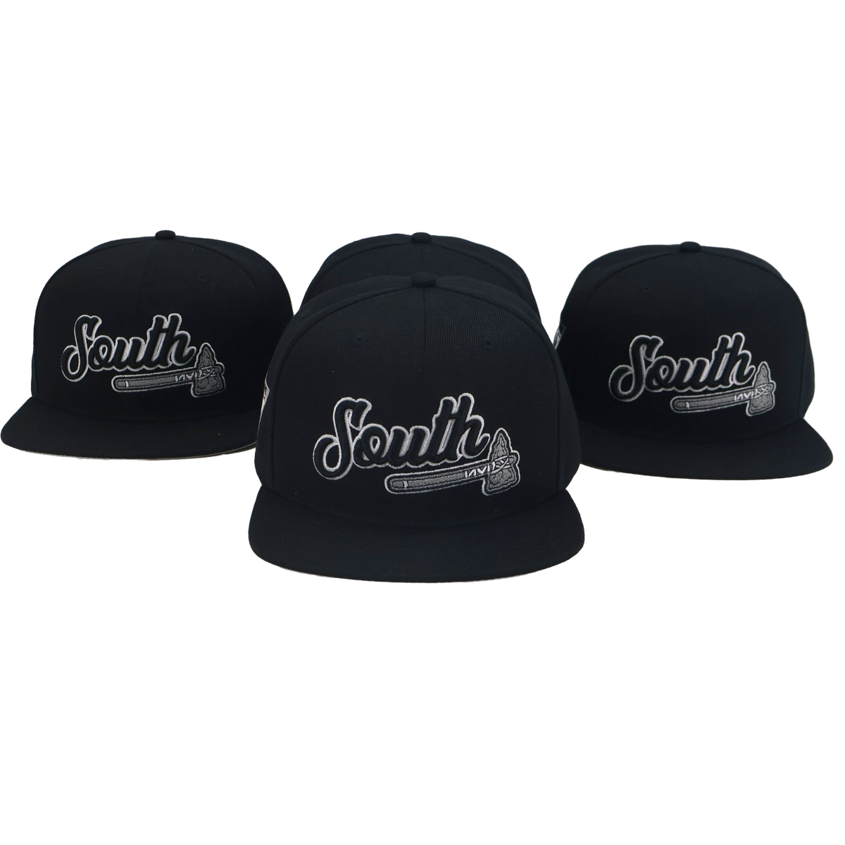 "South Tomahawk" Snapback Hat (Black)