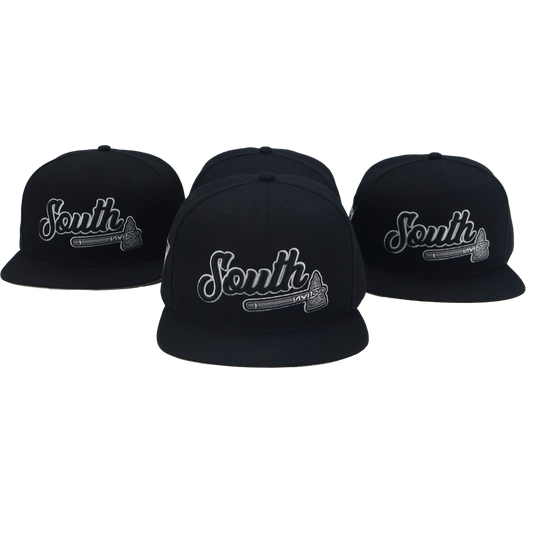 "South Tomahawk" Snapback Hat (Black)