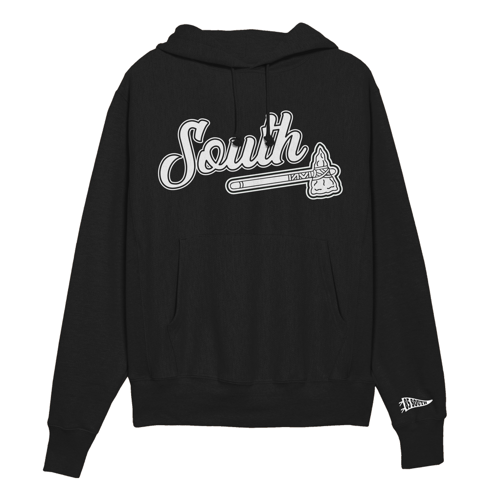 White Print Classic Tomahawk Hoodie - Black/White