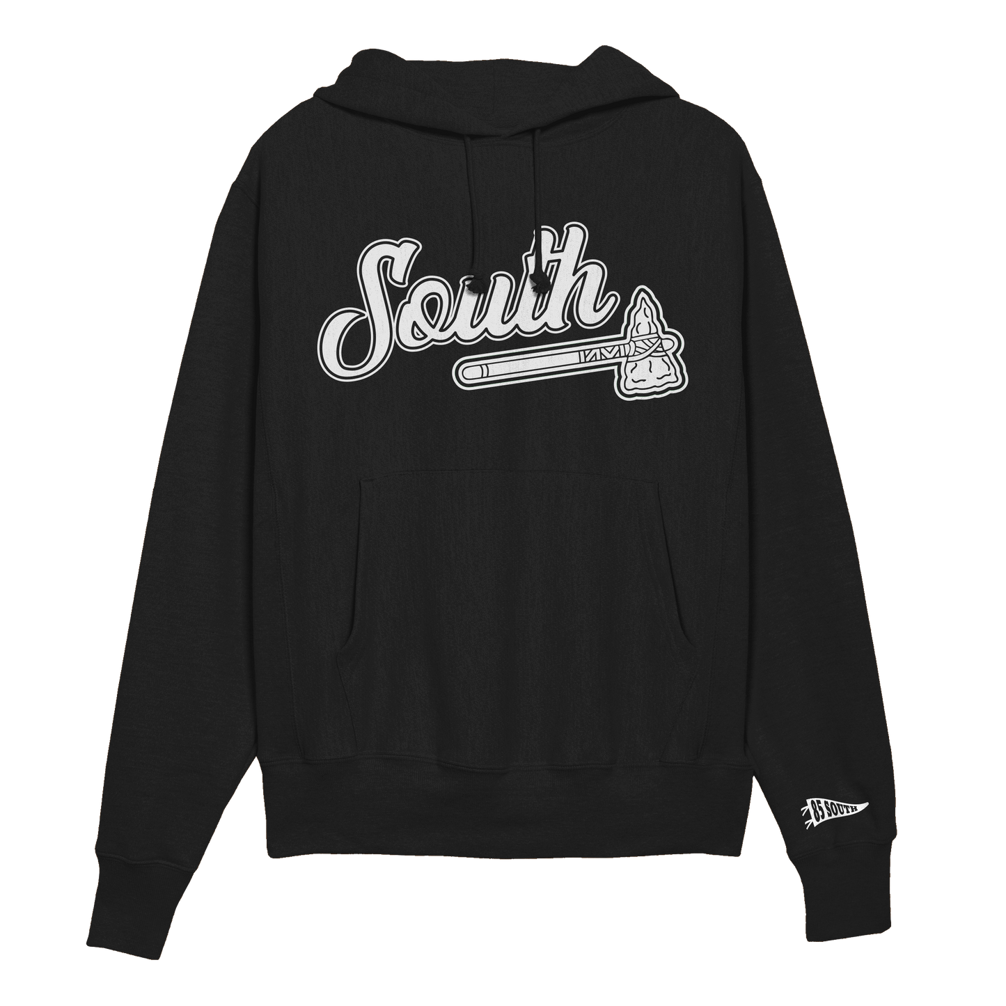 White Print Classic Tomahawk Hoodie - Black/White