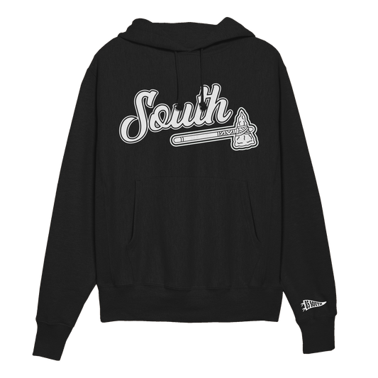 White Print Classic Tomahawk Hoodie - Black/White