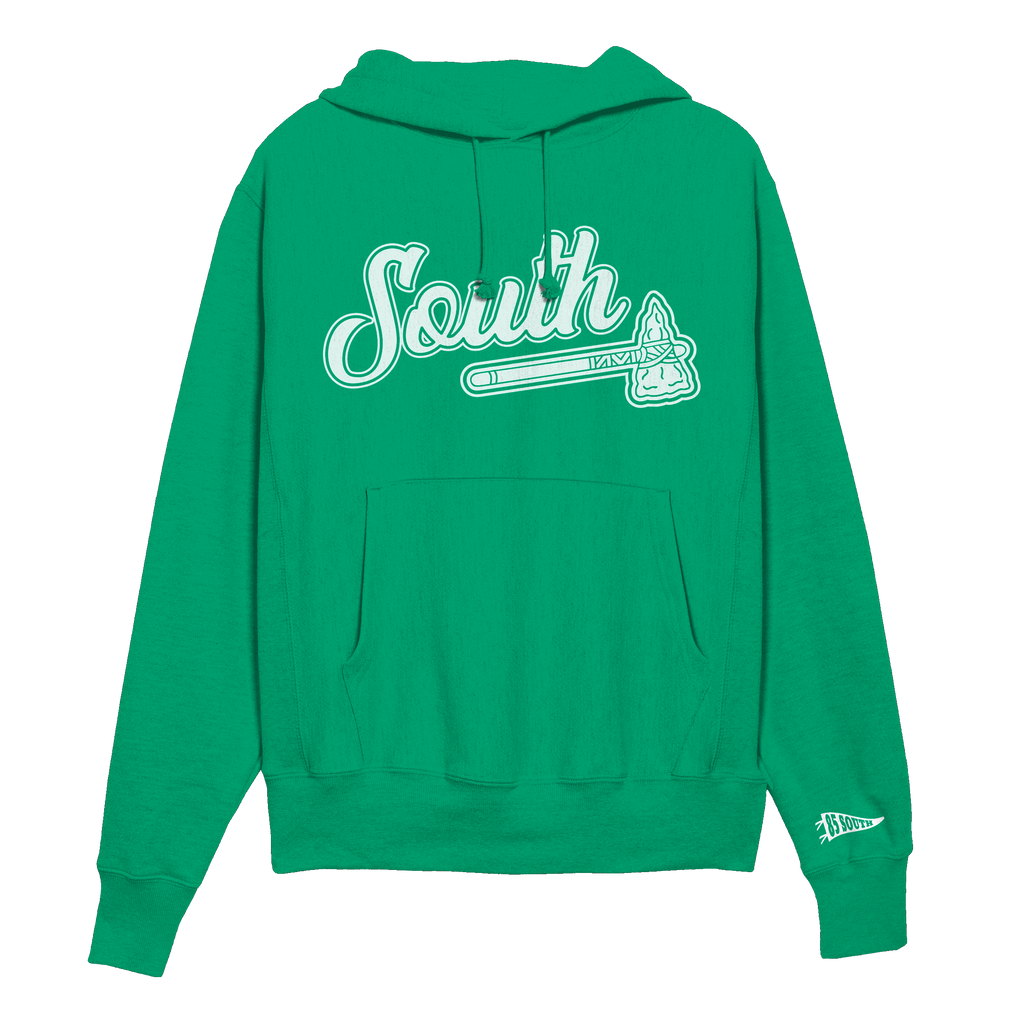 White Print Tomahawk Hoodie - Green/White