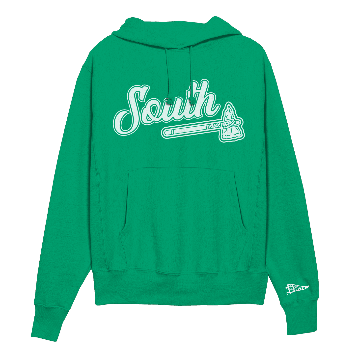 White Print Tomahawk Hoodie - Green/White
