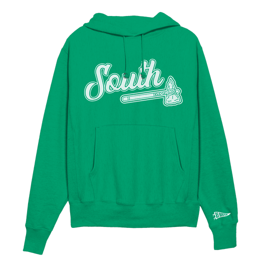 White Print Tomahawk Hoodie - Green/White