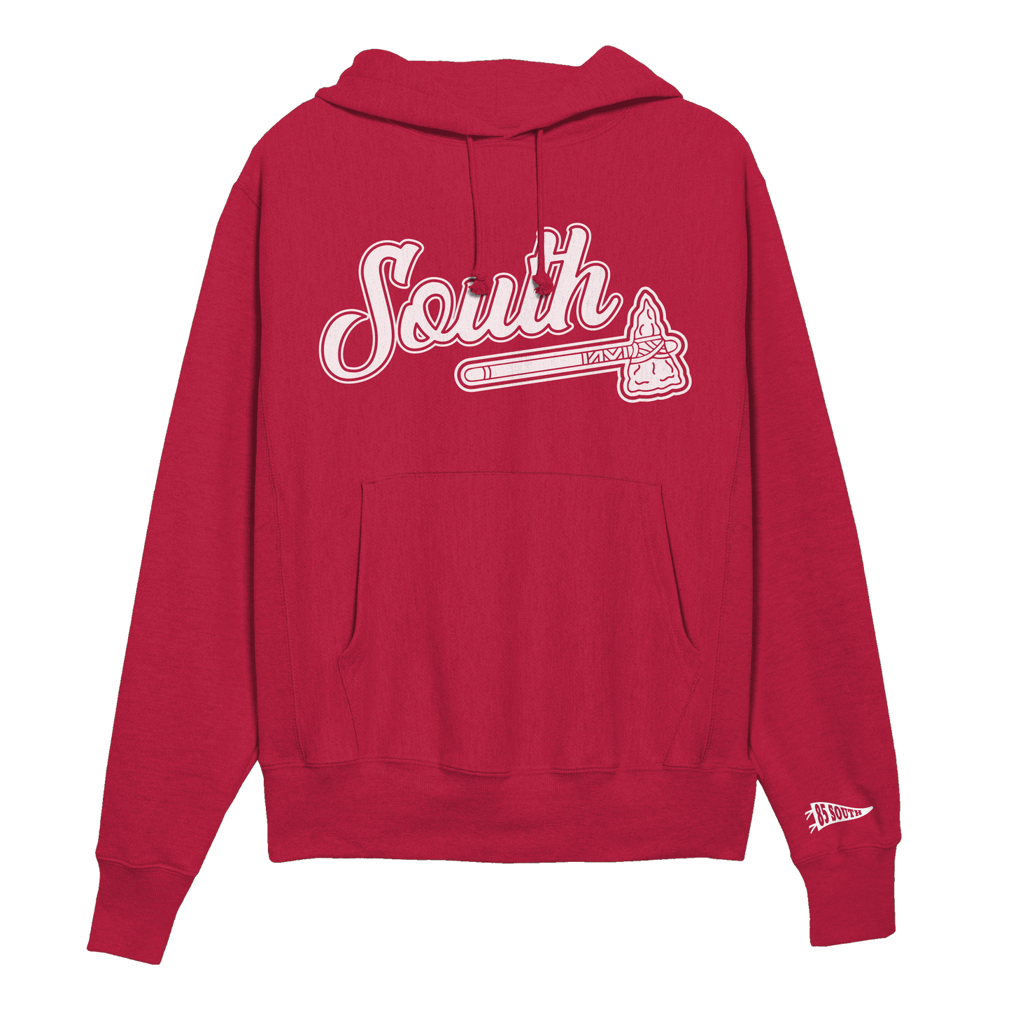 White Print Classic Tomahawk Hoodie - Red/White