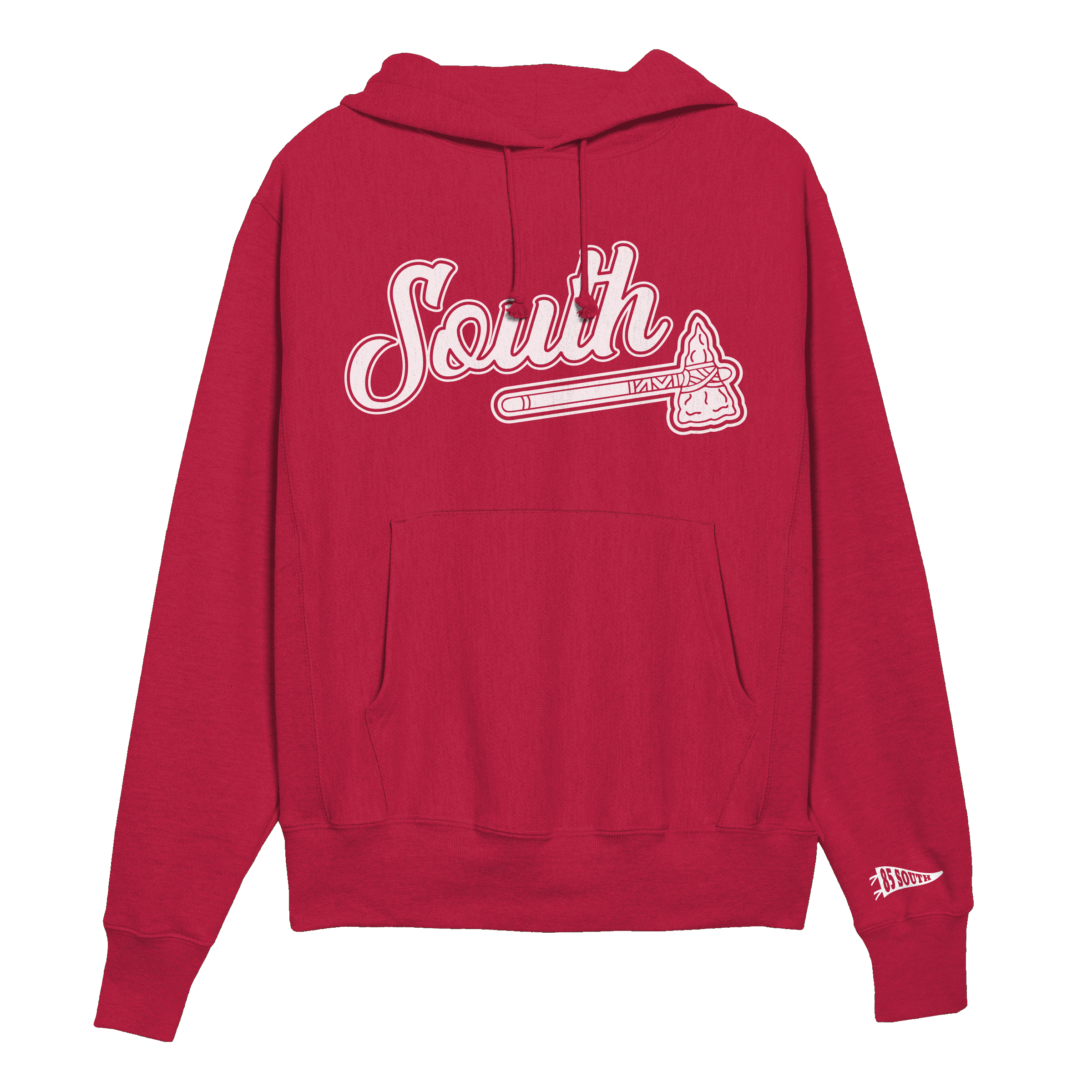 White Print Classic Tomahawk Hoodie - Red/White