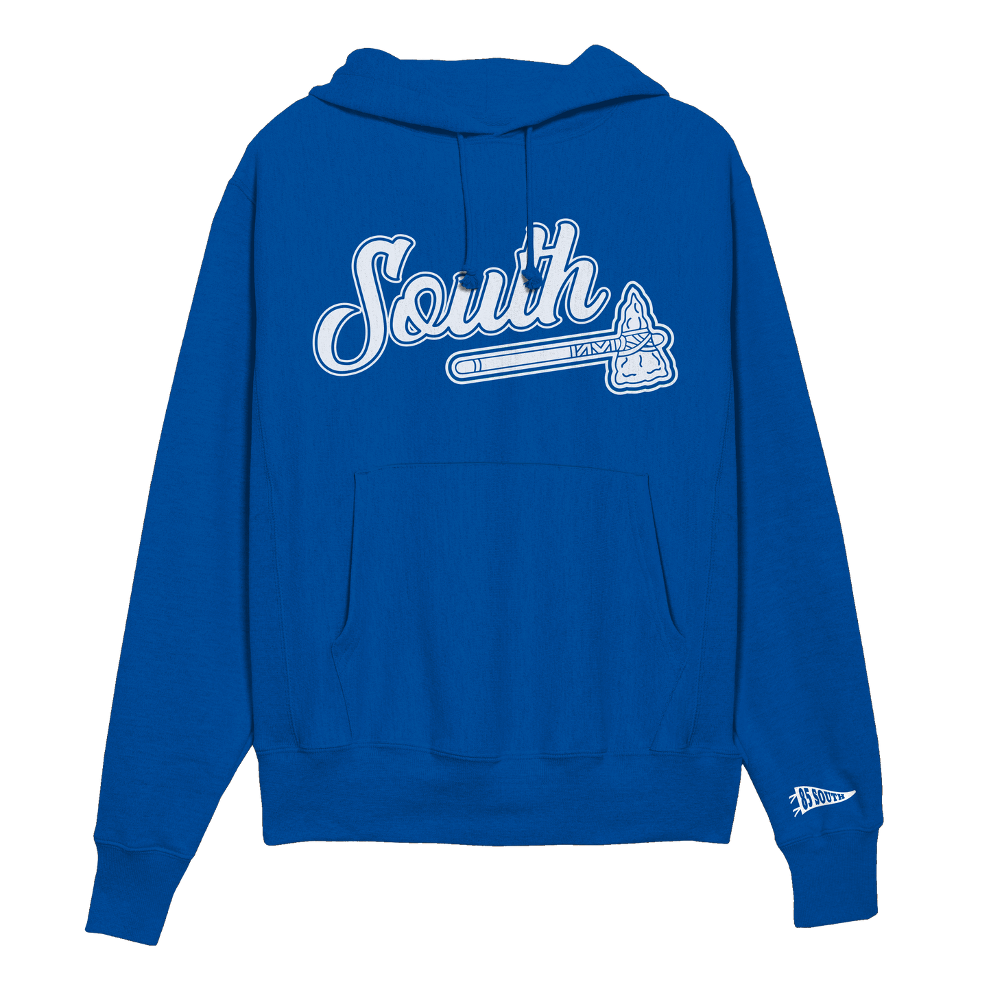 White Print Classic Tomahawk Hoodie - Royal/White